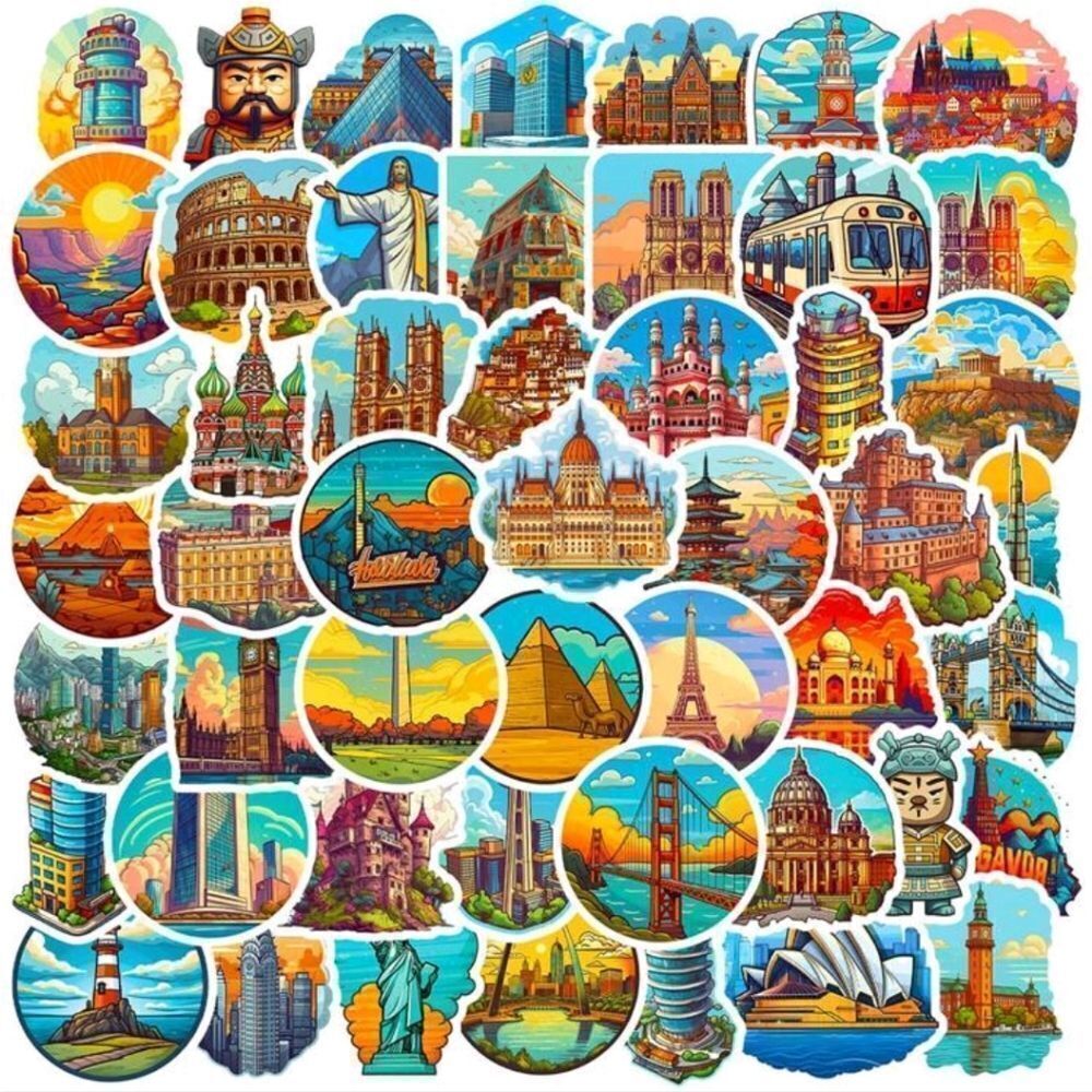 World Famous Landmarks Sticker Bundle - Picture 10 of 15